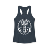 36 Social Logo 2 Black SL Basic Racerback Tank Top - Women's