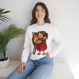 Girl Hugging Fawn Crewneck Sweatshirt - Unisex