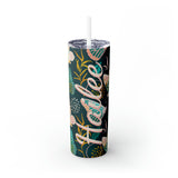 Butterflies Personalized Skinny Steel Tumbler with Straw, 20oz