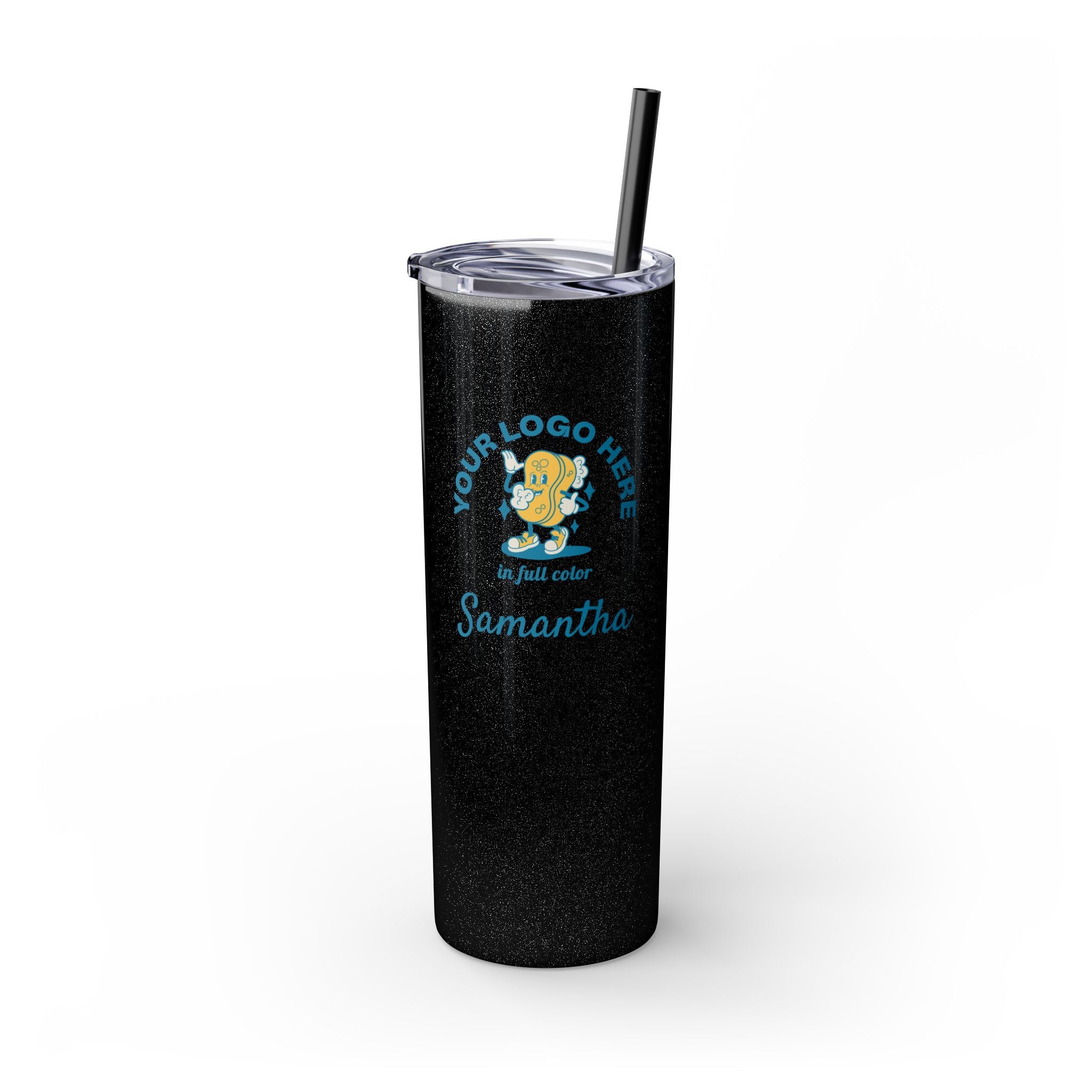 Personalized Skinny Tumbler with Straw - 20oz - Your Logo, Your Brand