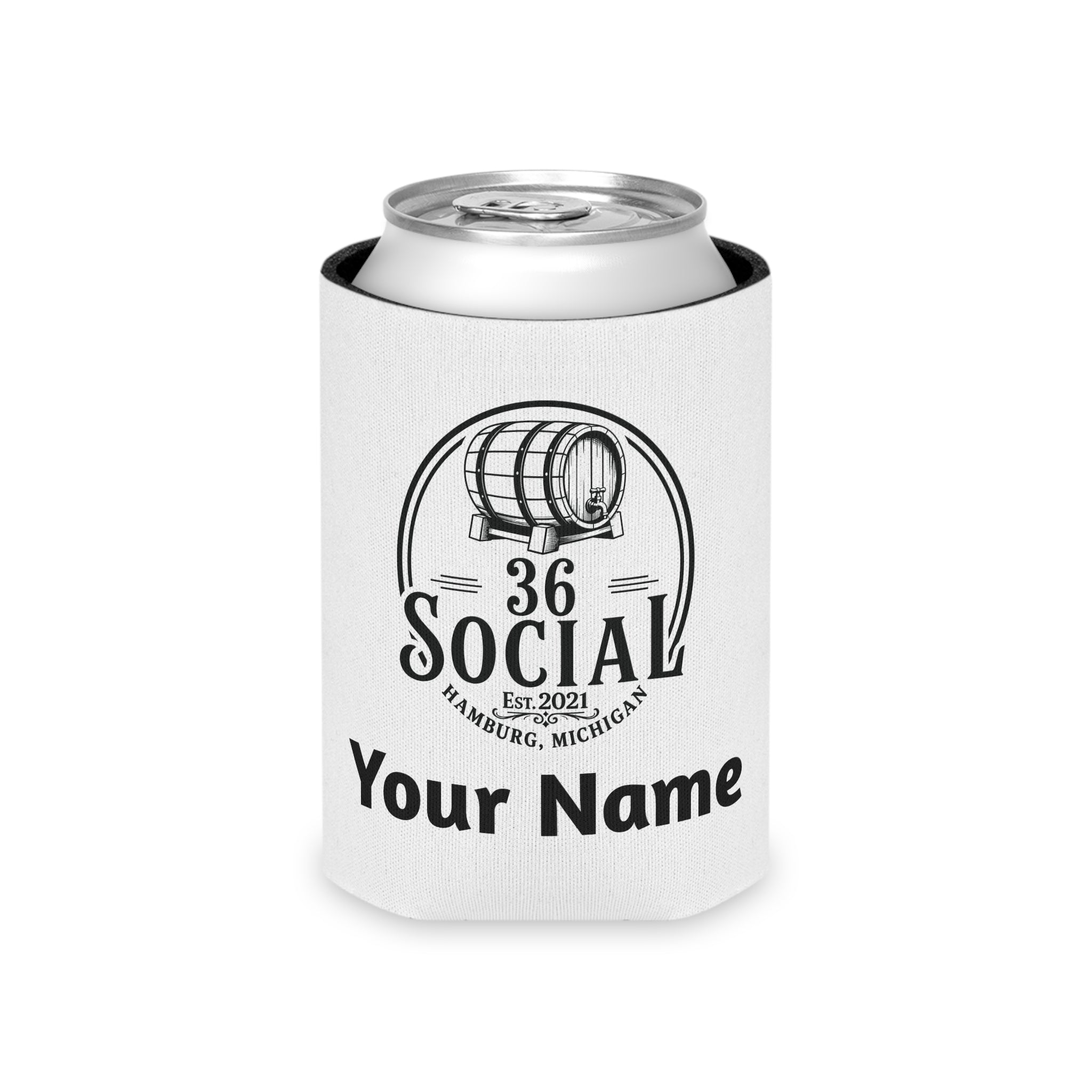 36 Social Logo 2 SL Can Cooler - Regular - White (Amaranth)