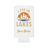 Can Cooler - Skinny - I Pee In Lakes Retro Sun