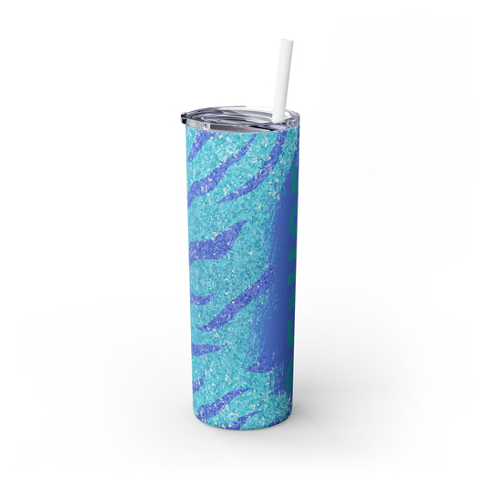 Zebra Personalized Skinny Steel Tumbler with Straw, 20oz