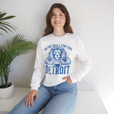 We're Built for This Detroit Blue Crewneck Sweatshirt - Unisex