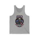 Alien Peace Sign USA 250 Anniversary Distressed Patriotic Basic T-Shirt - Unisex