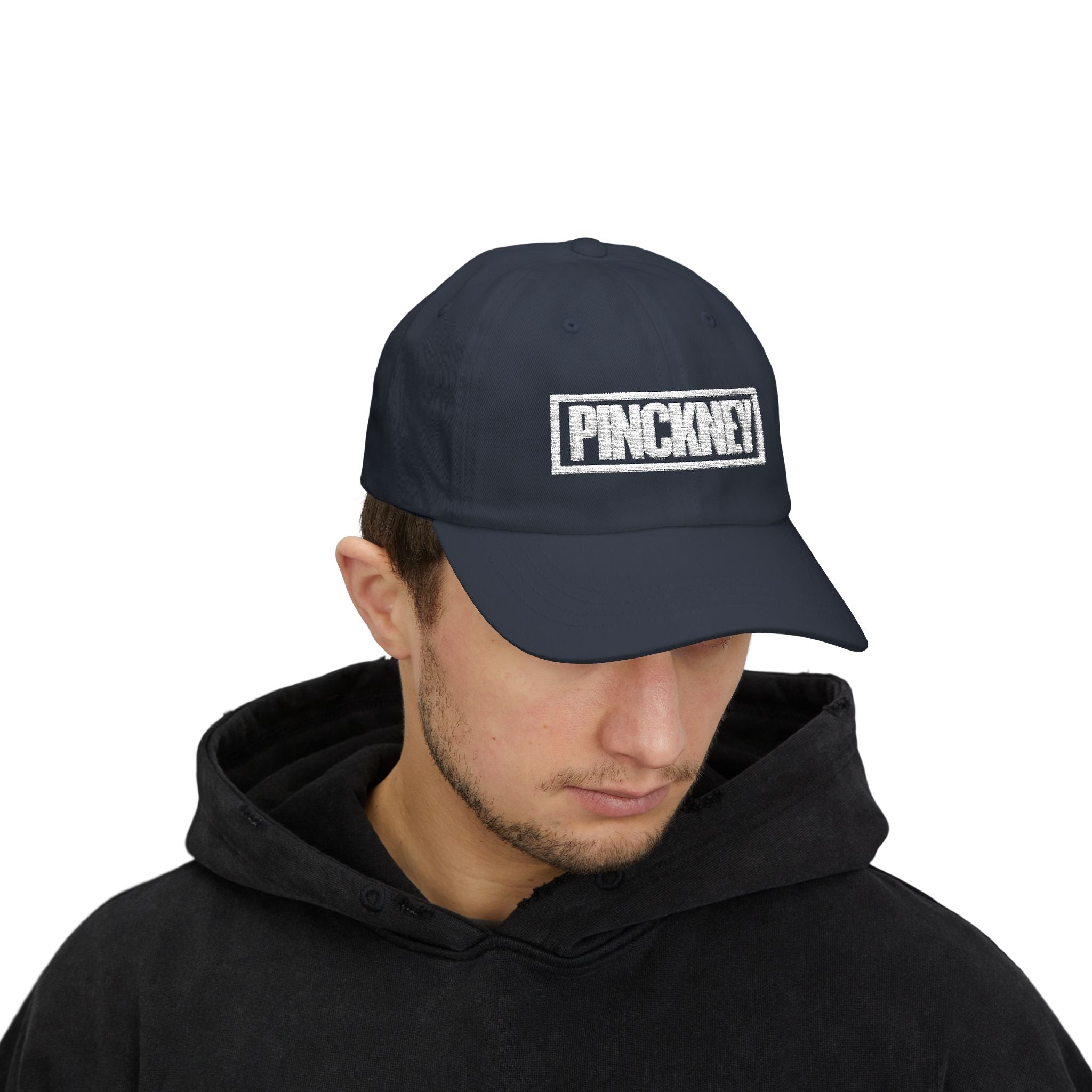 Pinckney Bold & Square White Embroidery Dad Cap