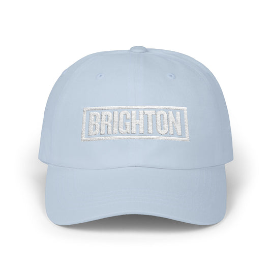 Brighton Bold & Square White Embroidery Dad Cap