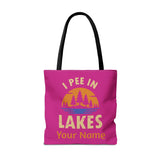 Tote Bag - I Pee In Lakes Retro Sun
