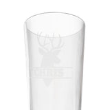 Deer Silhouette Name Personalized Engraved 16oz Pint Mixing Glass