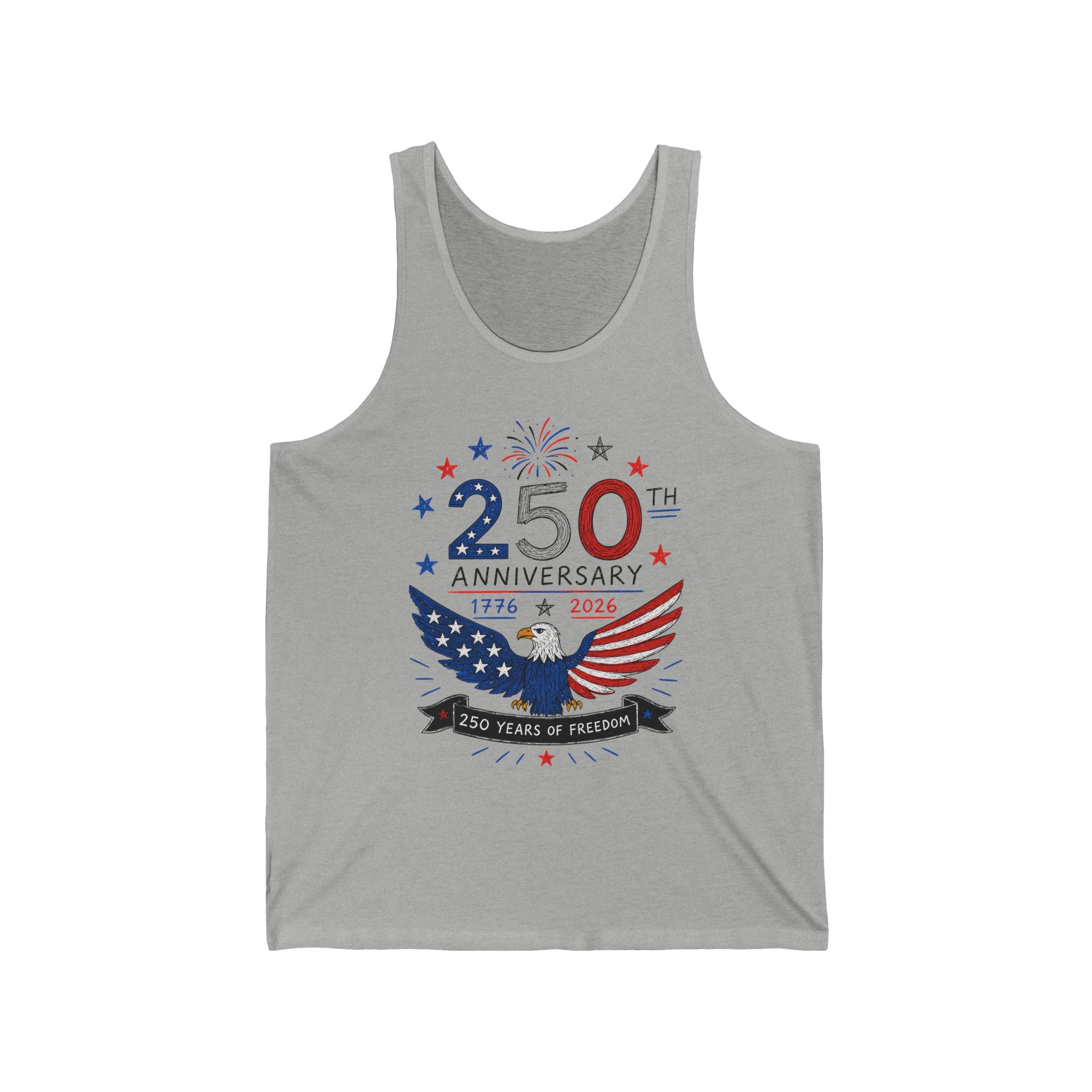 Eagle Wings Freedom 250th Anniversary Patriotic Americana Basic T-Shirt - Unisex