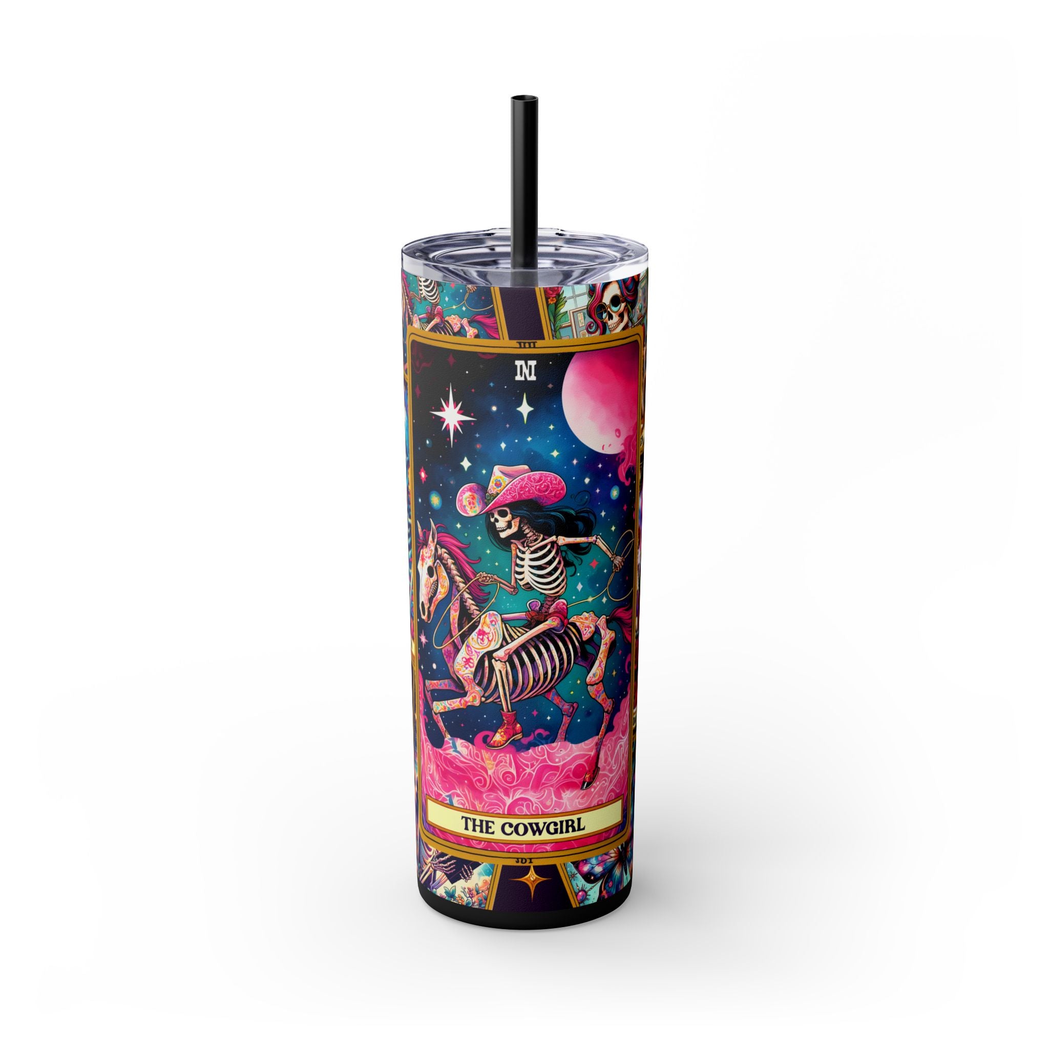 The Cowgirl 1 Skinny Steel Tumbler with Straw, 20oz