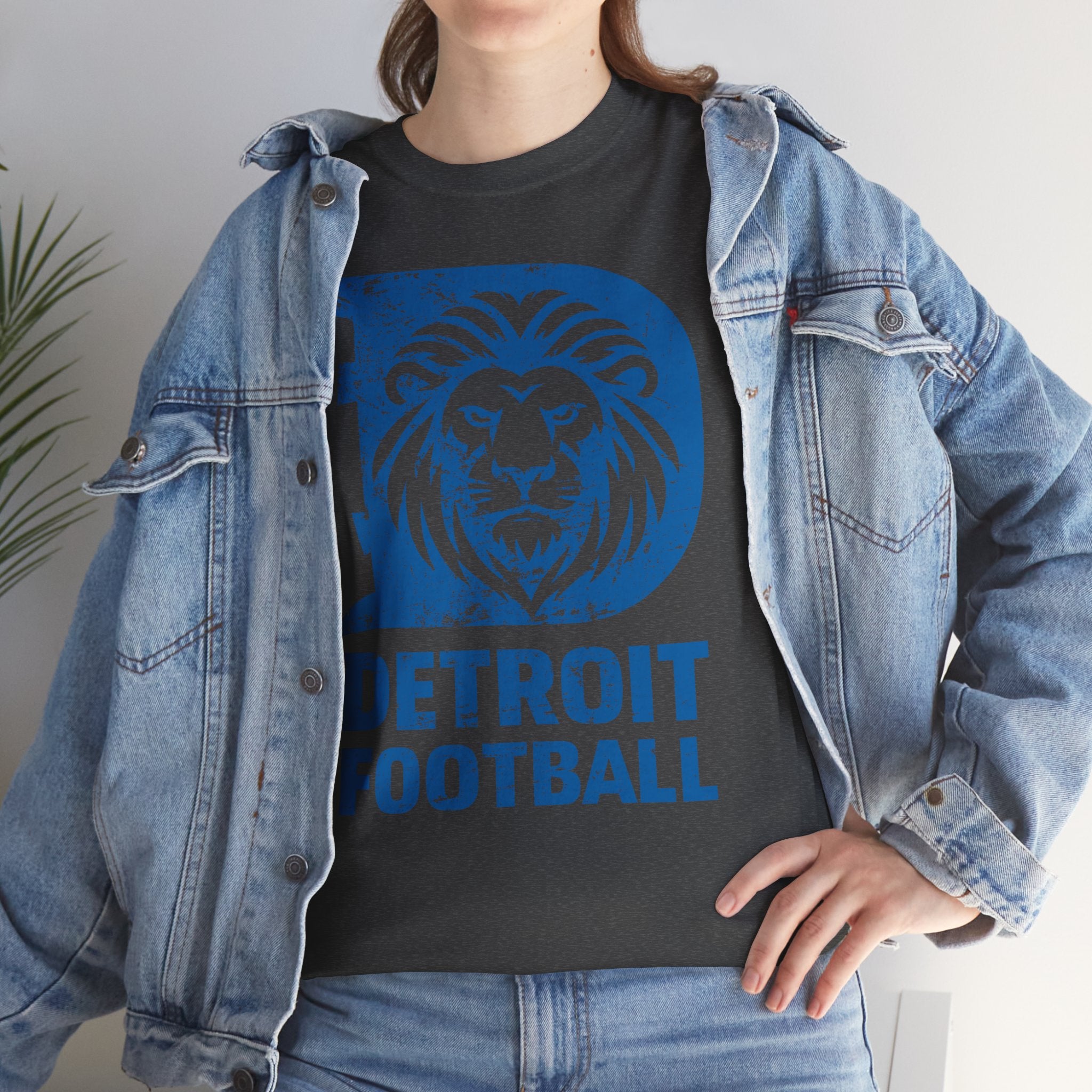Detroit Football Blue Basic T-Shirt - Unisex