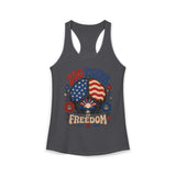 Gnome Flag Freedom 250th Anniversary Cute Patriotic Basic Racerback Tank Top - Women's