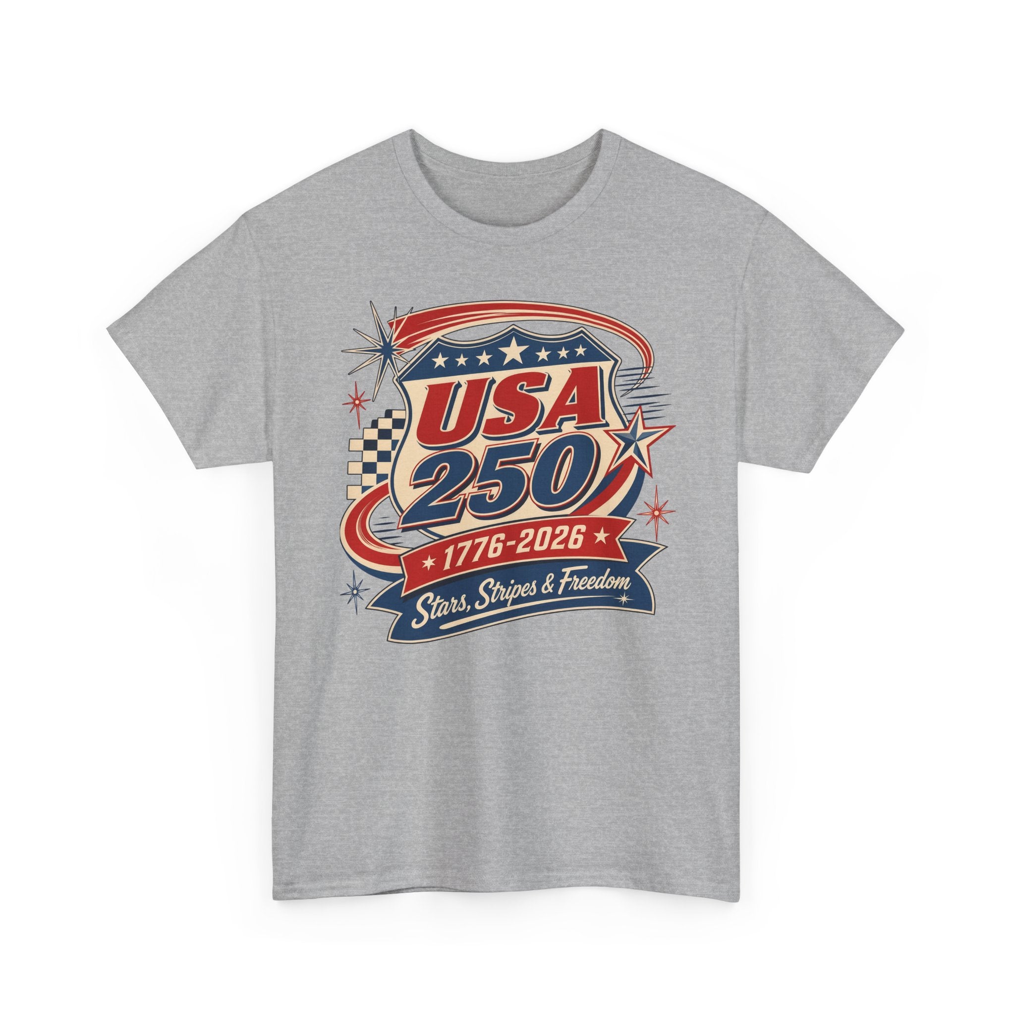 Racing Badge USA 250 1776 2026 Retro Patriotic Basic T-Shirt - Unisex