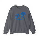 Detroit Football Lion Blue Crewneck Sweatshirt - Unisex