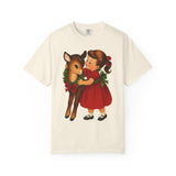 Girl Hugging Fawn Premium T-Shirt - Unisex