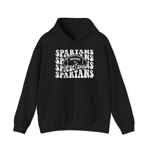 Spartans Football 1 White Hoodie - Unisex