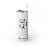 Skinny Steel Tumbler with Straw - 20oz - 36 Social