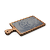 Santa Portrait Engraved Slate Charcuterie Board with Handle