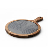 Winter Wonderland Forest Engraved Round Charcuterie Board with Handle