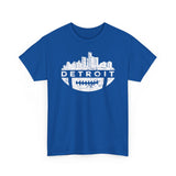 Detroit Football Skyline White Basic T-Shirt - Unisex