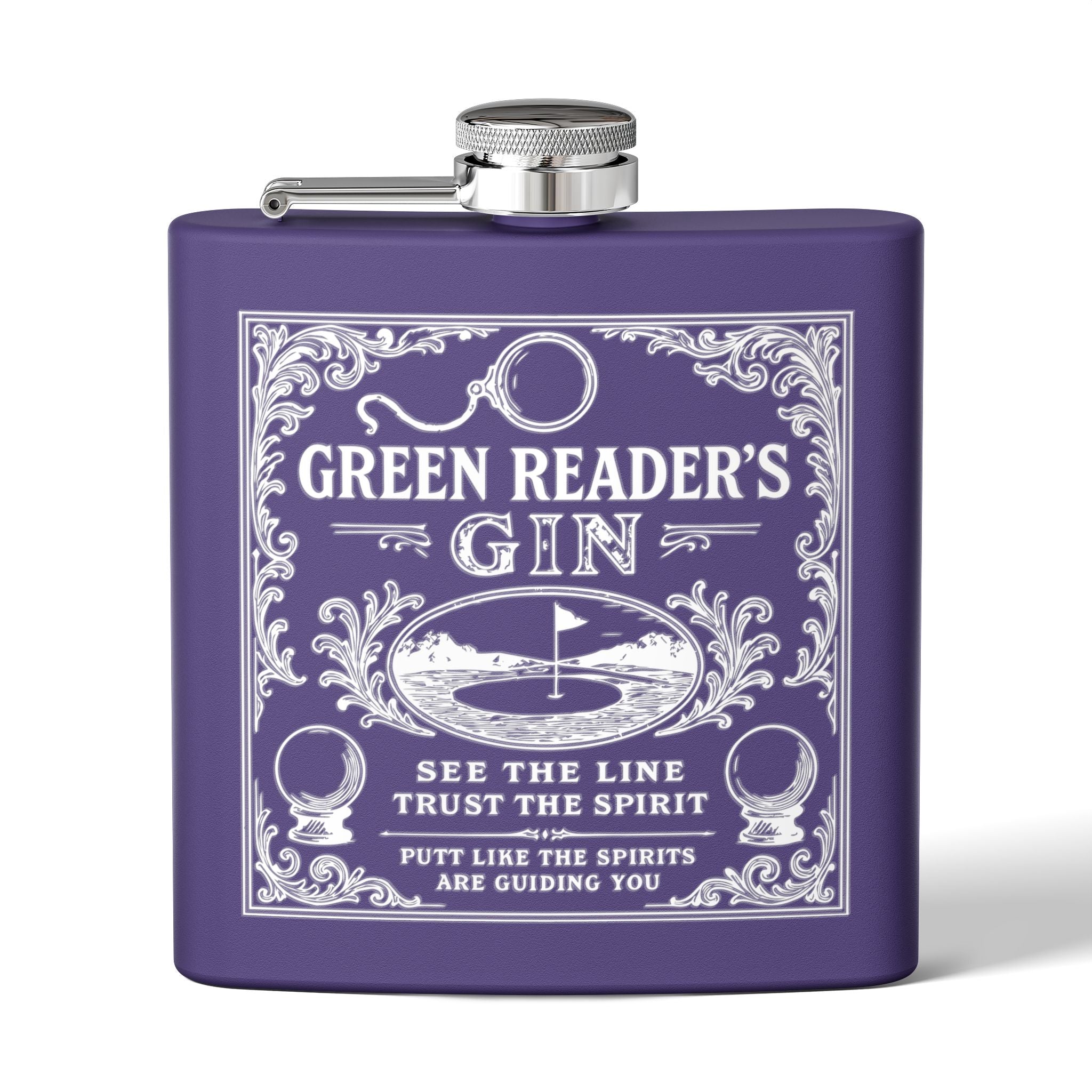 Green Reader's Black Flask - 6oz