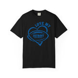 Love Detroit Football Blue Premium T-Shirt - Unisex