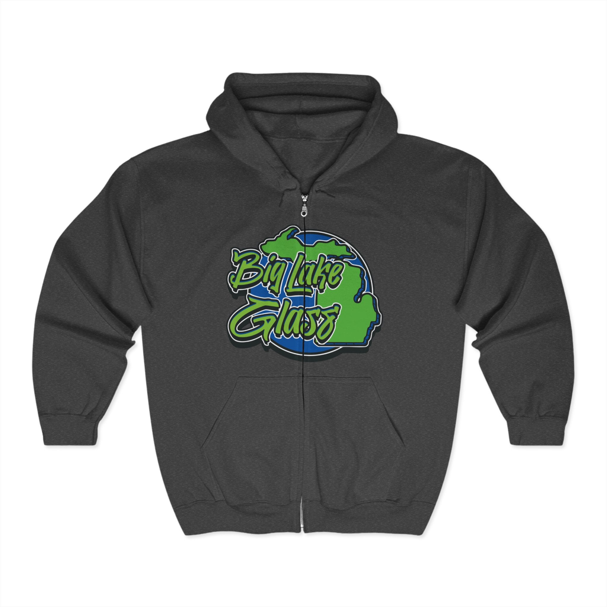 Full Zip Hoodie - Unisex - Big Lake Glass