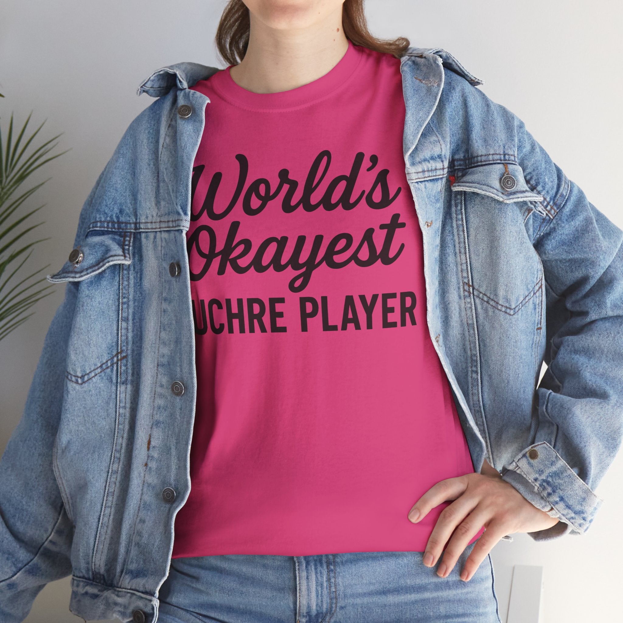 Worlds Okayest Euchre Player Basic T-Shirt - Unisex