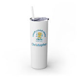 Personalized Skinny Tumbler with Straw - 20oz - Your Logo, Your Brand