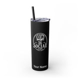 Skinny Steel Tumbler with Straw - 20oz - 36 Social