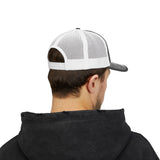 Whitmore Lake Bold & Square White Embroidery Trucker Cap