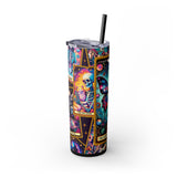 The Antisocial Butterfly 3 Skinny Steel Tumbler with Straw, 20oz