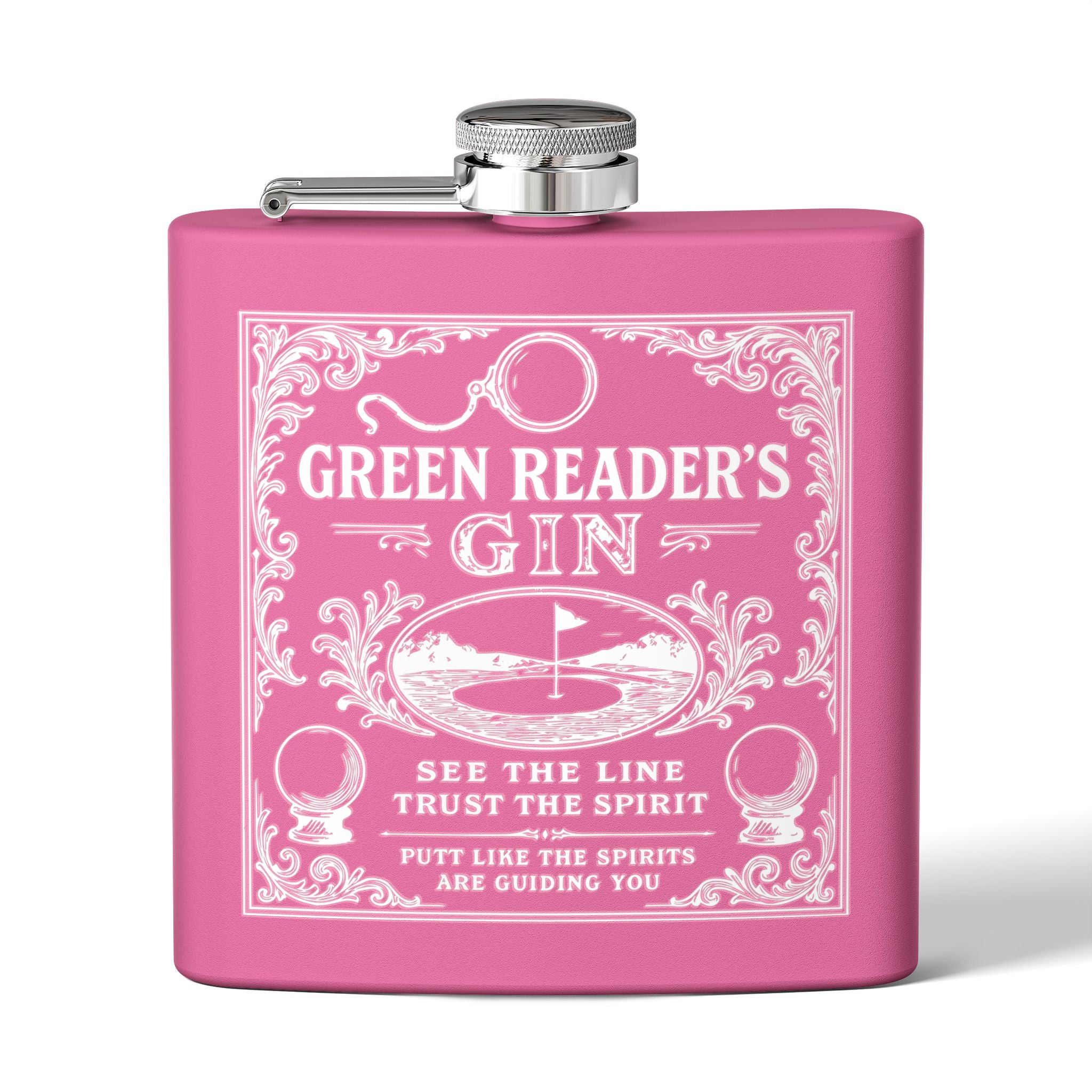 Green Reader's Black Flask - 6oz