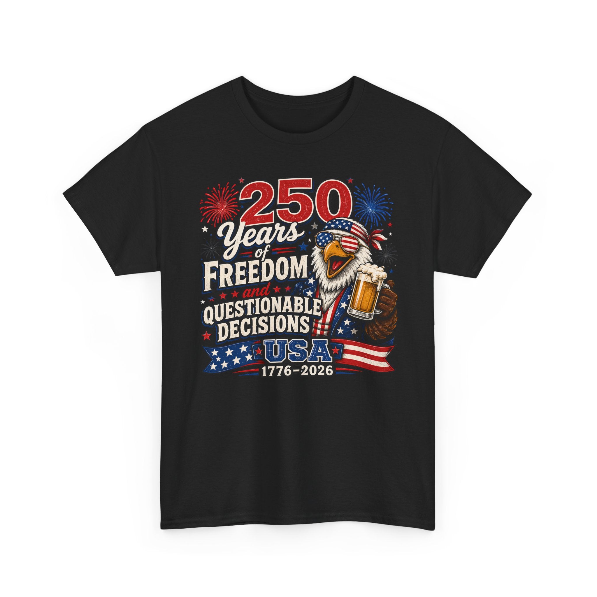 Funny Eagle Beer Mug 1776 2026 Distressed Patriotic Basic T-Shirt - Unisex
