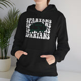 Spartans Football White & Green Hoodie - Unisex