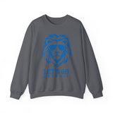 Let's Go Detroit Lion Blue Crewneck Sweatshirt - Unisex