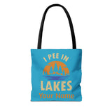 Tote Bag - I Pee In Lakes Retro Sun