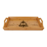 Christmas Tree with Wooden Sign Personalized Engraved Bamboo Serving Tray