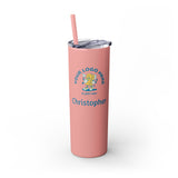 Personalized Skinny Tumbler with Straw - 20oz - Your Logo, Your Brand