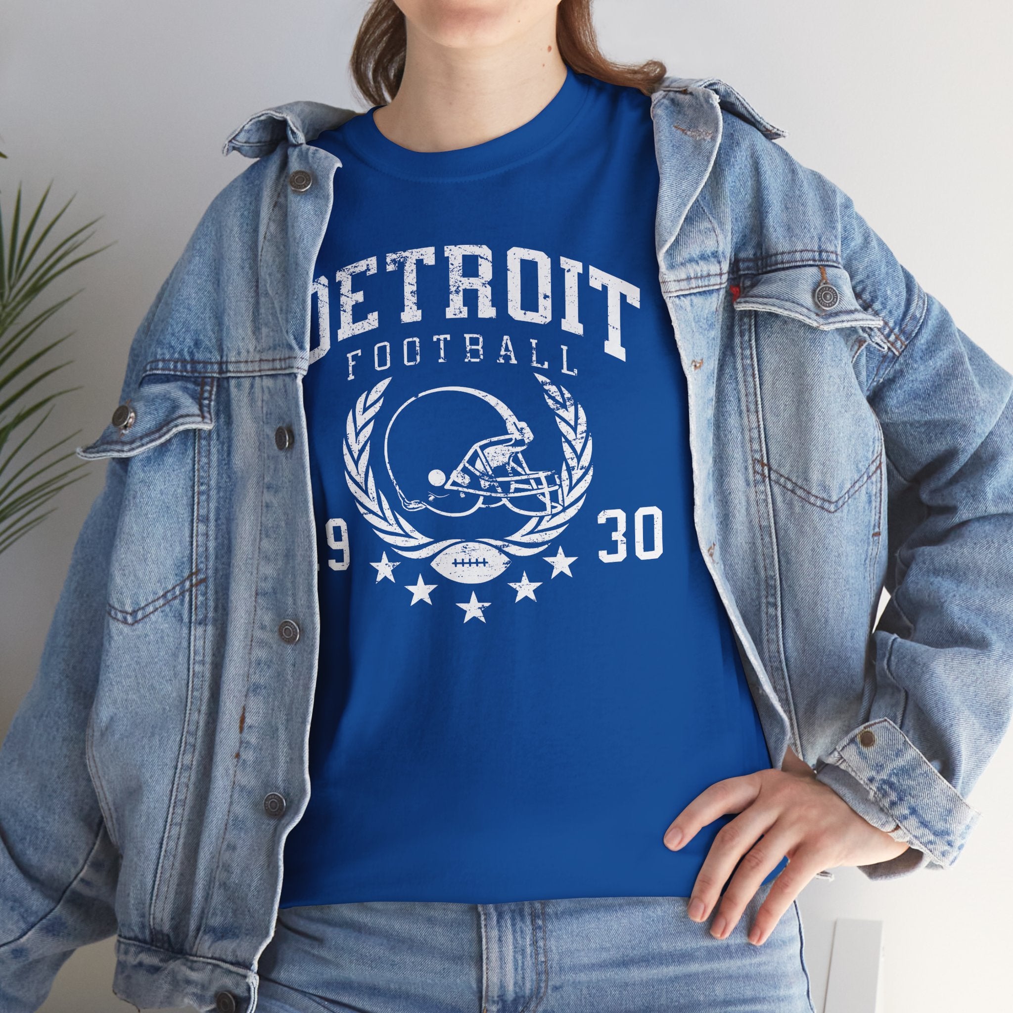 Detroit Football 1930 White Basic T-Shirt - Unisex