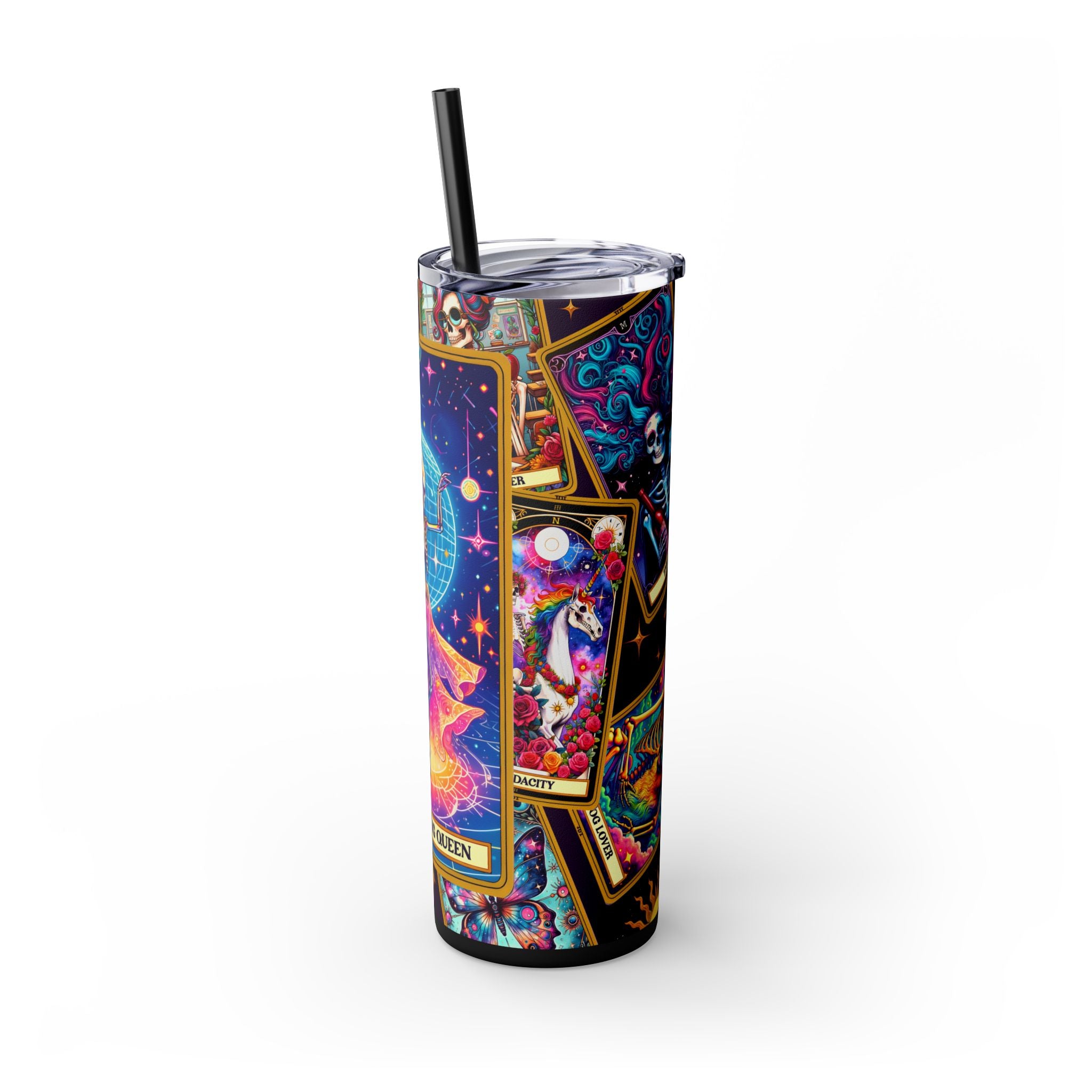 The Dancing Queen 1 Skinny Steel Tumbler with Straw, 20oz