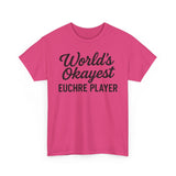 Worlds Okayest Euchre Player Basic T-Shirt - Unisex