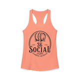 36 Social Logo 2 Black SL Basic Racerback Tank Top - Women's