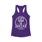 36 Social Logo 2 Black SL Basic Racerback Tank Top - Women's