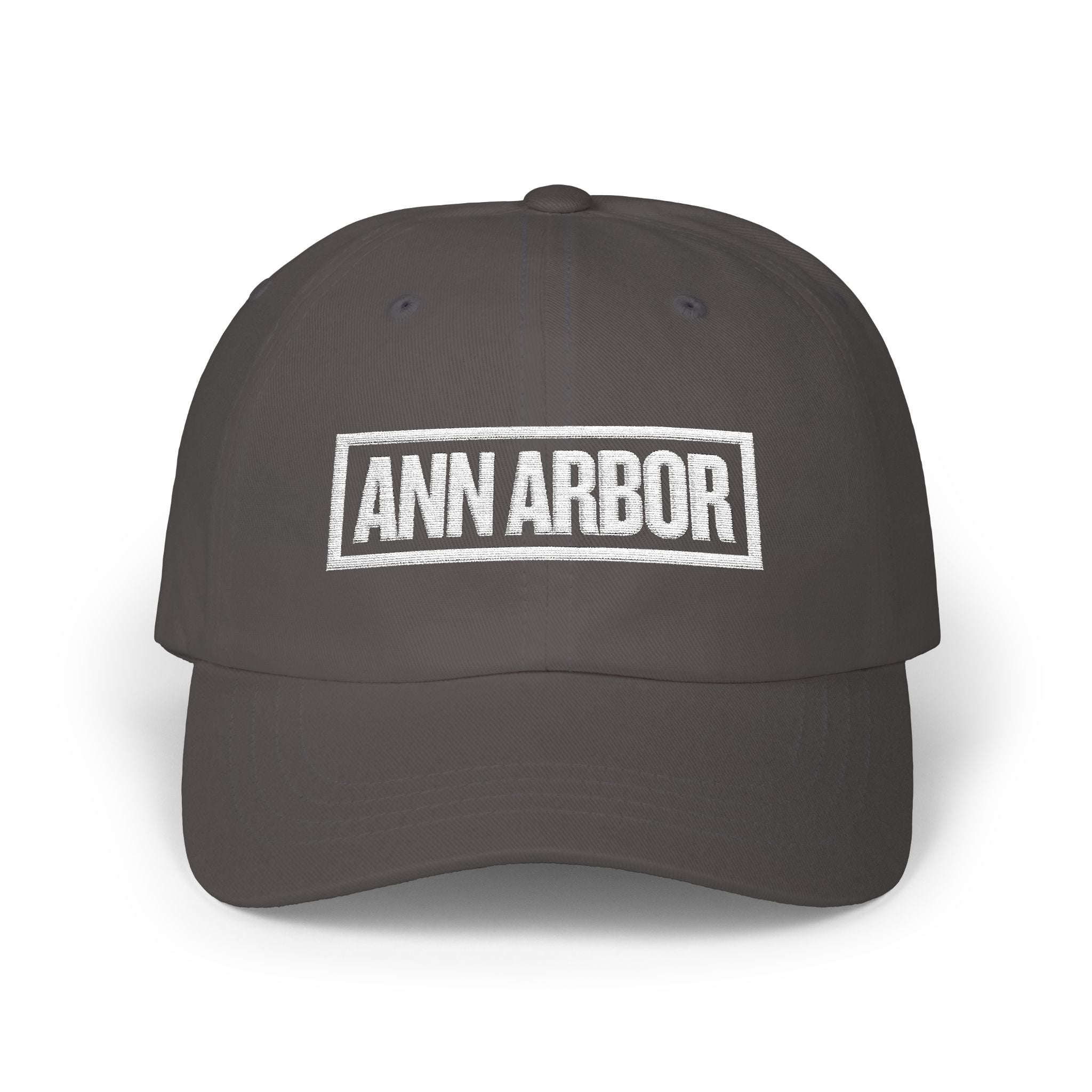 Ann Arbor Bold & Square White Embroidery Dad Cap