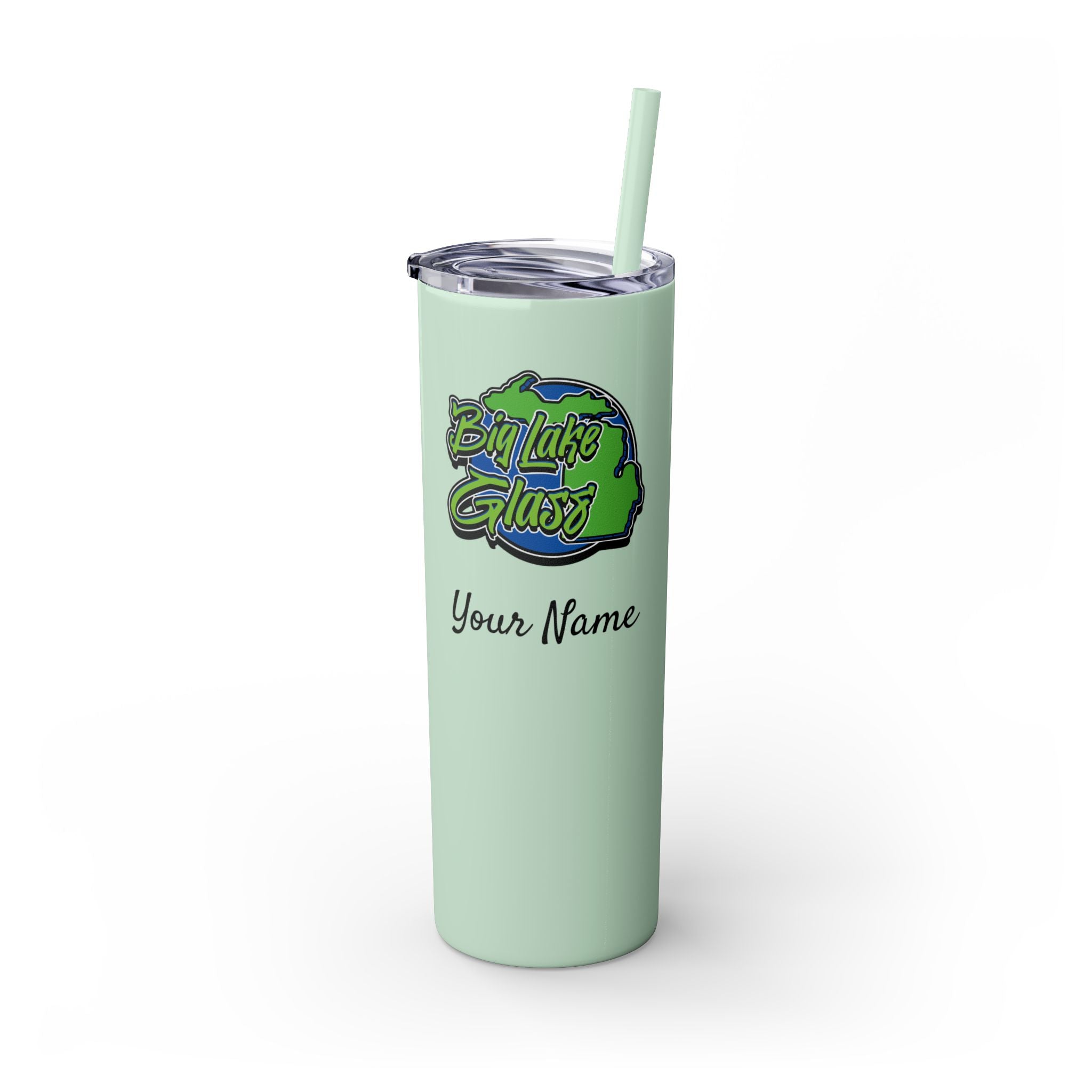 Skinny Steel Tumbler with Straw - 20oz - Big Lake Glass