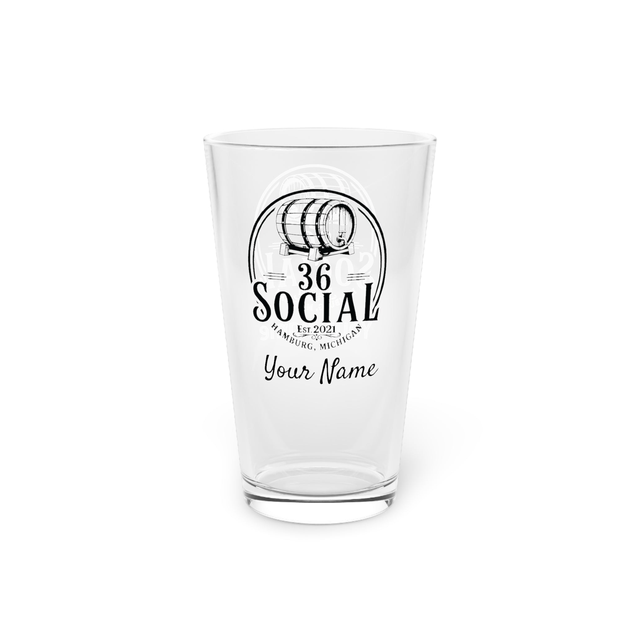 Pint Glass - 16oz - 36 Social