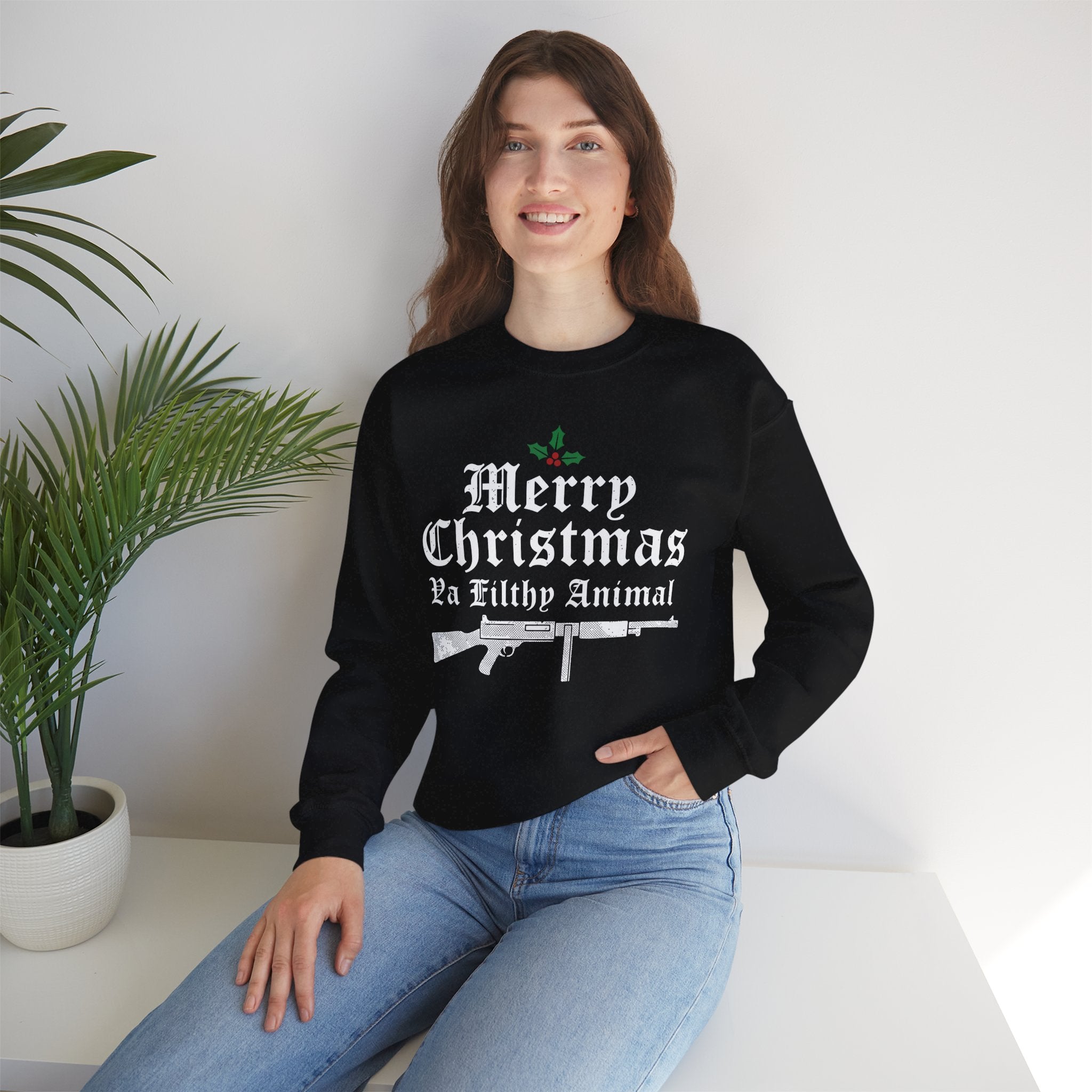Merry Christmas Ya Filthy Animal Crewneck Sweatshirt - Unisex