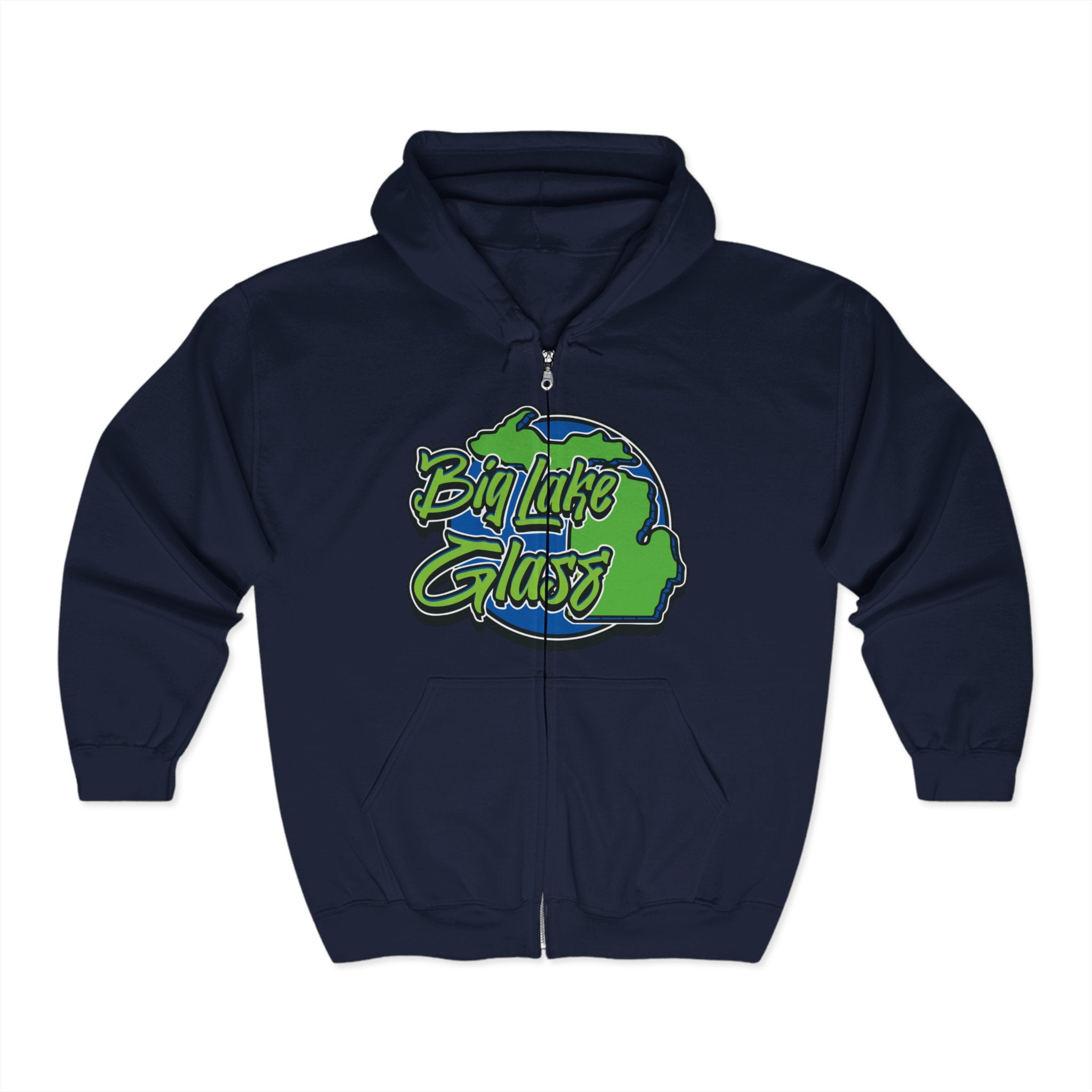 Full Zip Hoodie - Unisex - Big Lake Glass